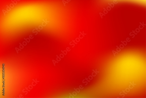 Red and Golden Gradient Abstract Background Design, no text. Red and gold color splashes, gradation of colors. Two color gradation backdrop. Vector Illustration.