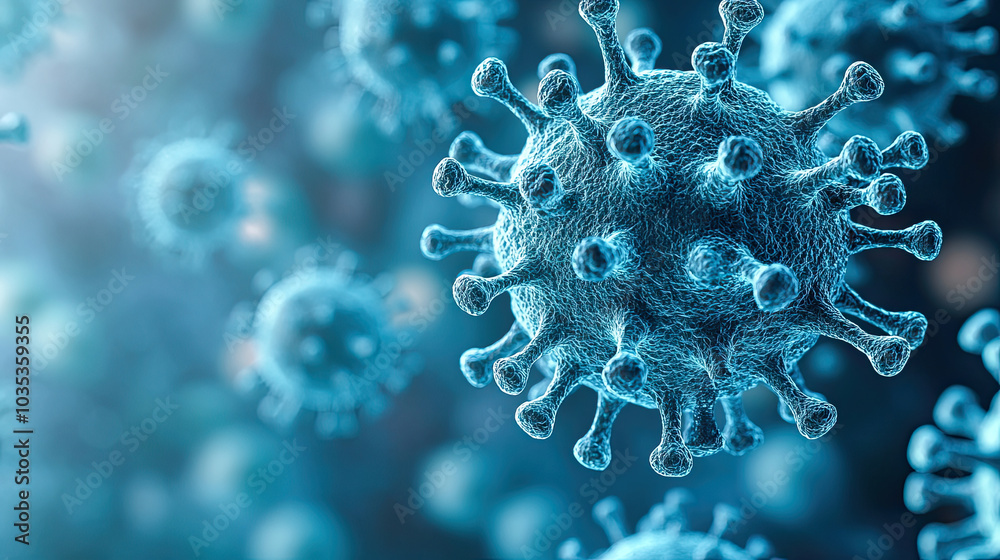 Virus increasing infections in soft focus Virus increasing infections in soft focus