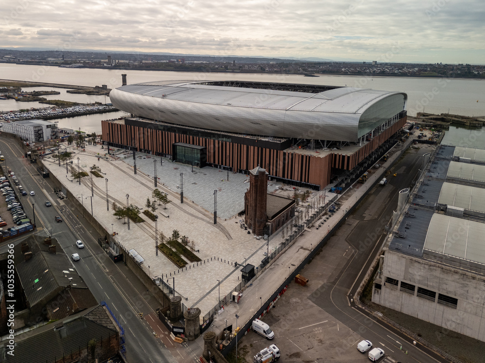 Ταπετσαρία Everton Football Club new Stadium being built on Bramley Moore Dock