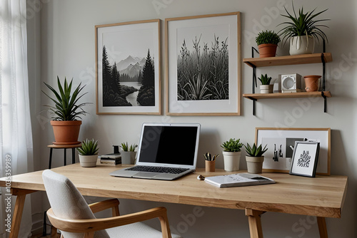 Scandinavian-Inspired Home Office Sleek Design and Minimalist Aesthetic