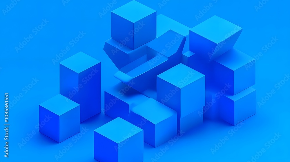 Abstract 3d render, modern background design with geometric shapes Abstract 3d render, modern background design with geometric shapes