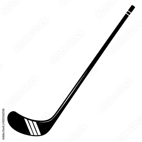 Hockey Stick Silhouette vector illustration