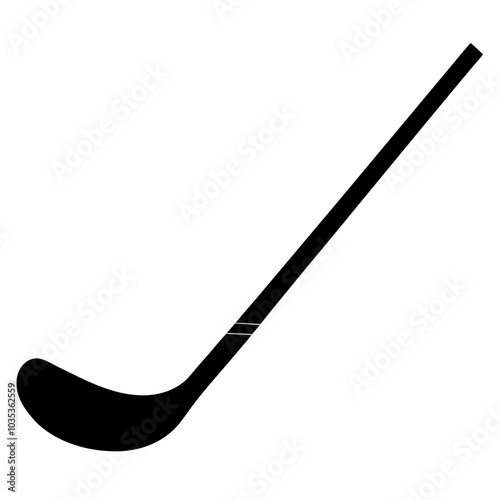 Hockey Stick Silhouette vector illustration