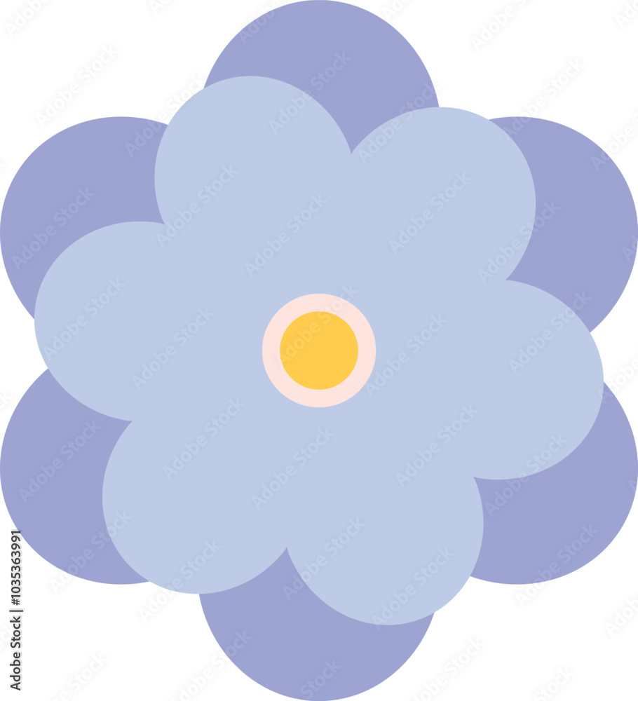 Cute flower icon. Decorative summer blossom symbol Cute flower icon. Decorative summer blossom symbol