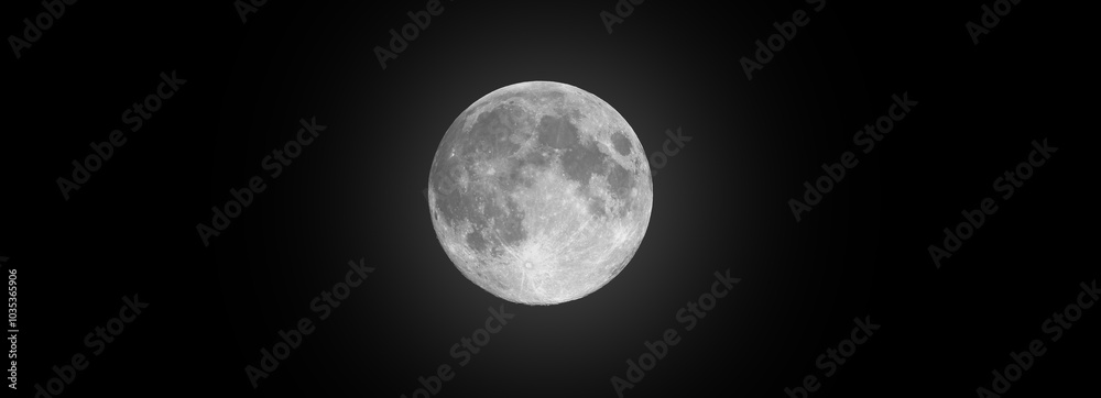 The moon in the night sky