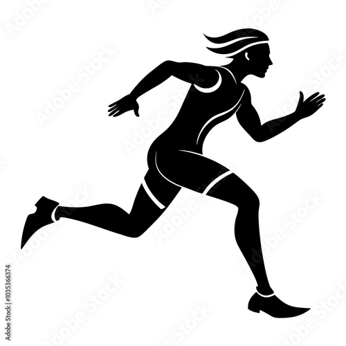 Runner Silhouette vector illustration