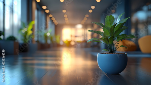 Modern bright office interior with furniture and daylight.Blurred background of a modern office space. Blurred office backdrop.