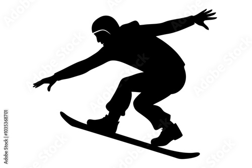 Snowboard Silhouette vector illustration