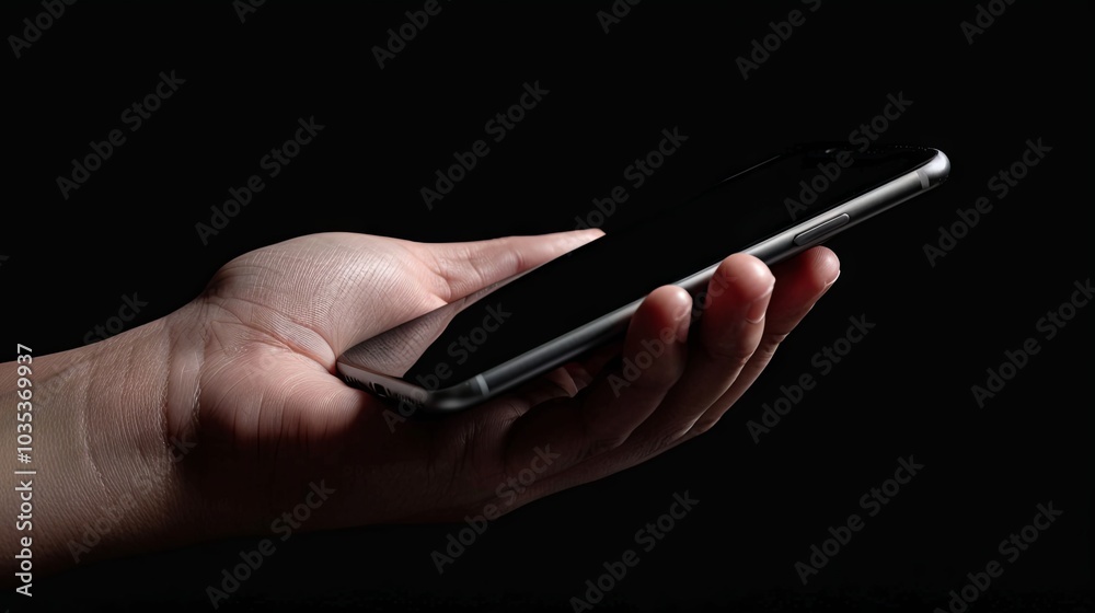 Hand holding a phone