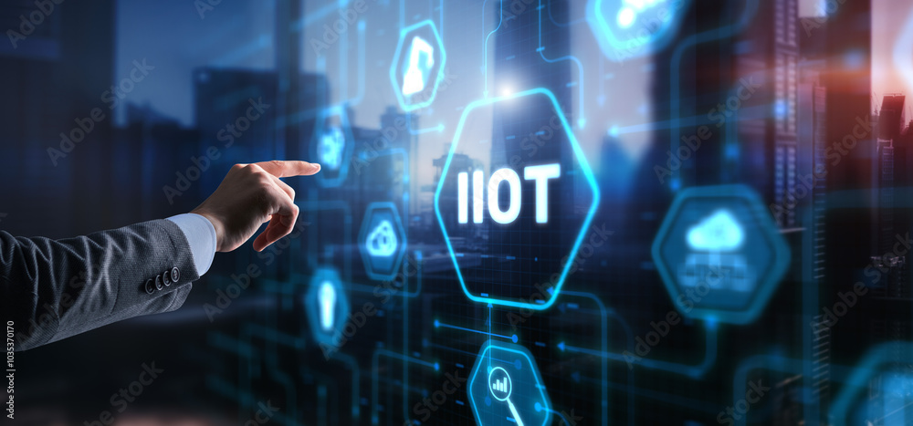 IIOT industrial internet of things concept. Technology and Business IIOT industrial internet of things concept. Technology and Business
