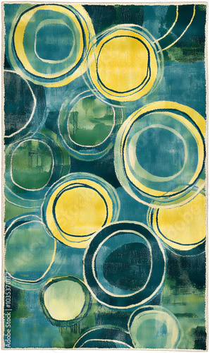 Geometric and Organic Doodle Tile and Carpet Designs with White Borders | Hand-drawn, Abstract, Floral, and Symmetrical Patterns in Soft Pastel and Earth Tones