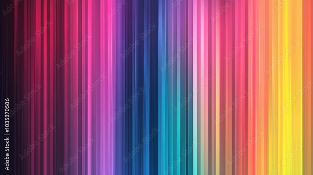 Fototapeta premium Gradient stripes in neon colors, creating a vibrant and futuristic abstract look