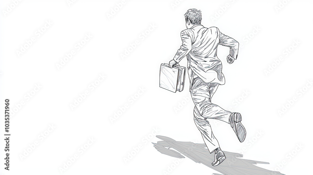 Obraz premium Outline of a businessman