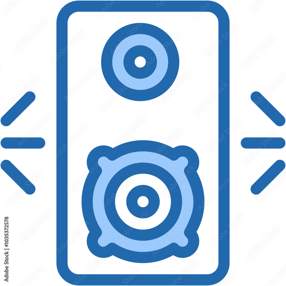 Vector Icon Loud Speaker, Speakers, Music, Music And Multimedia, Single, Audio