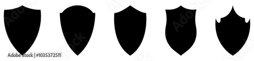 Police badge shape set