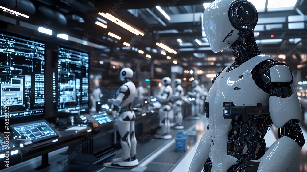 3D rendering artificial intelligence AI research of robot and cyborg development for future of people living. Digital data mining and machine learning technology design for computer brain. 3D rendering artificial intelligence AI research of robot and cyborg development for future of people living. Digital data mining and machine learning technology design for computer brain.