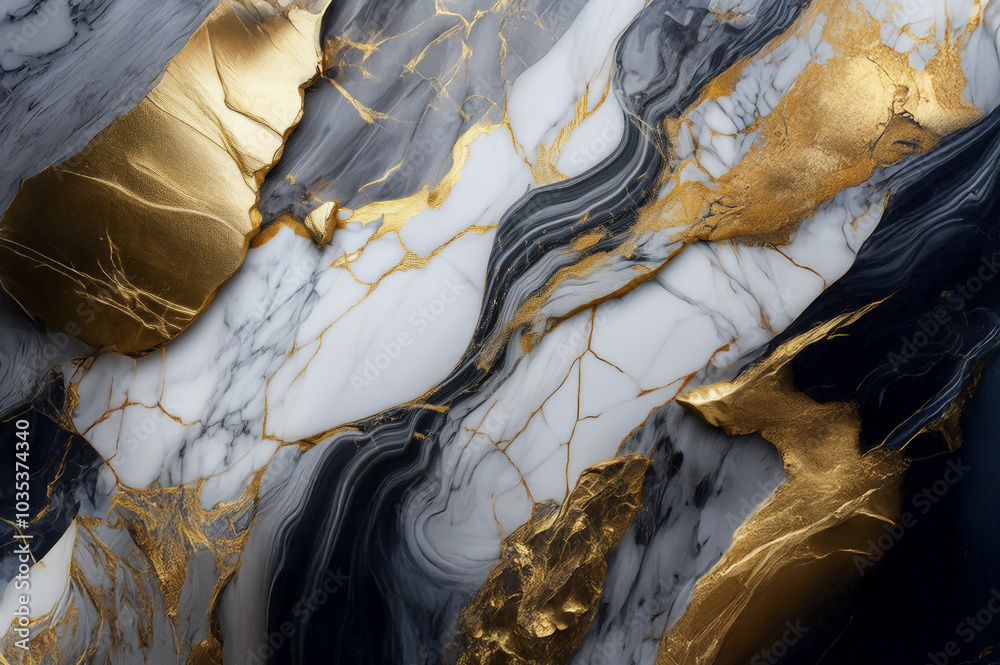 Mamor in den Farben weiss , grau , schwarz mit Gold