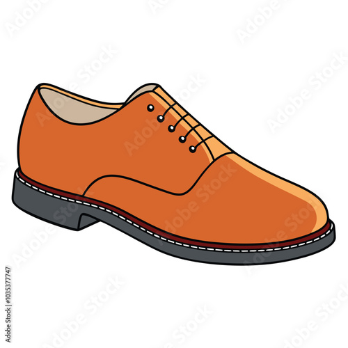 Premium flat icon of a derby shoe white background 