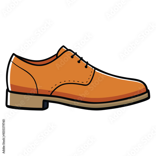 Premium flat icon of a derby shoe white background 