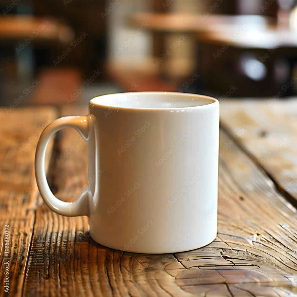 White mug on the holiday table. Mockup of a couple white mugs on the table. White mug mockups on the kitchen desk. White mug on the holiday table. Mockup of a couple white mugs on the table. White mug mockups on the kitchen desk.