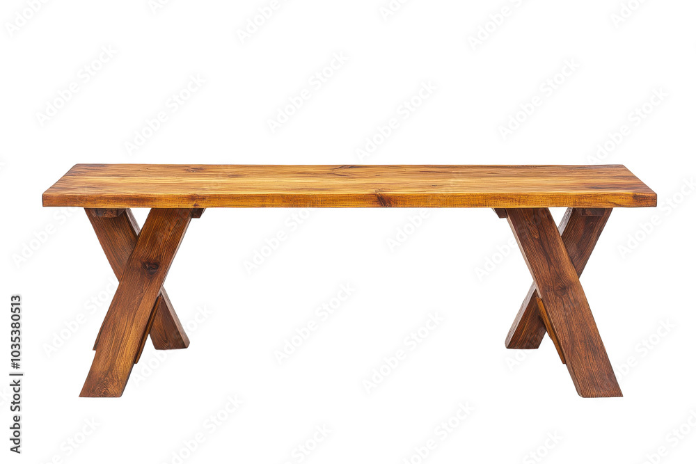 Stylish Wooden Dining Bench with Upholstered Seat for Comfort with Isolated on Transparent Background Stylish Wooden Dining Bench with Upholstered Seat for Comfort with Isolated on Transparent Background