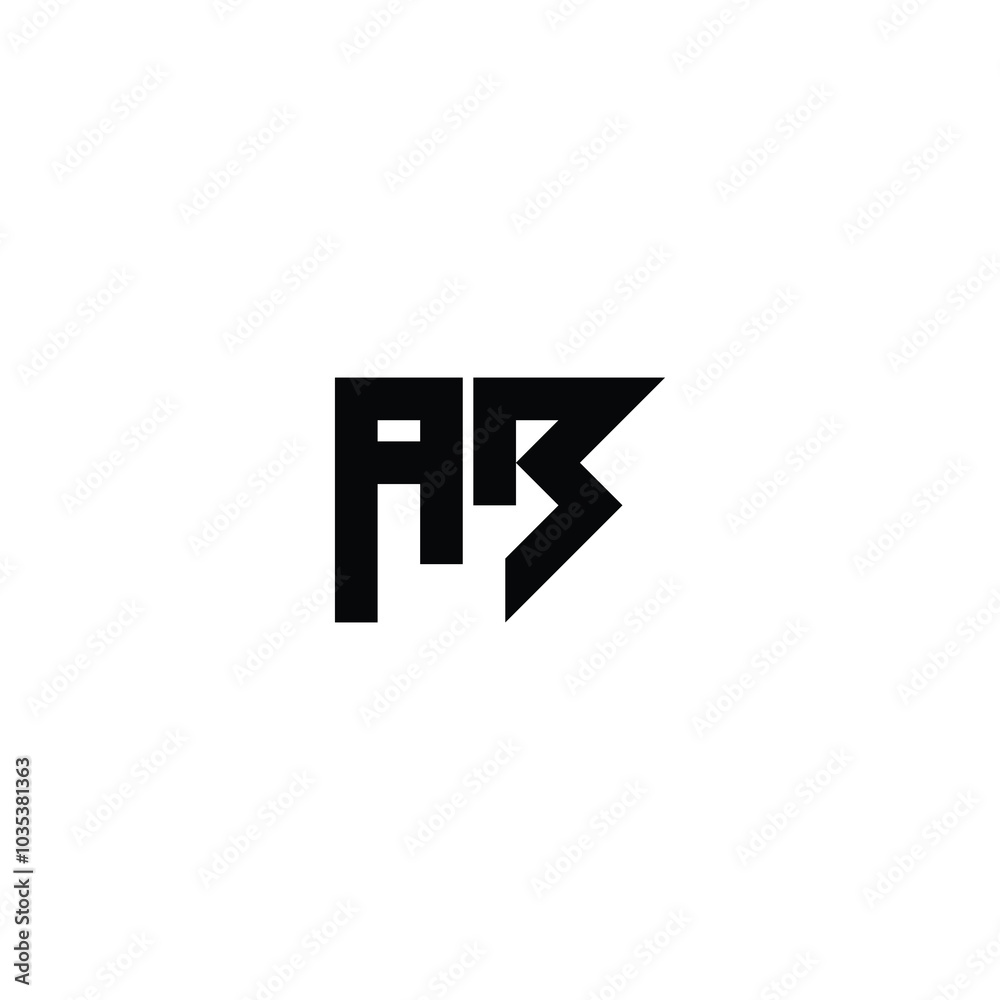 AB monogram logo design letter text name symbol monochrome logotype alphabet character simple logo