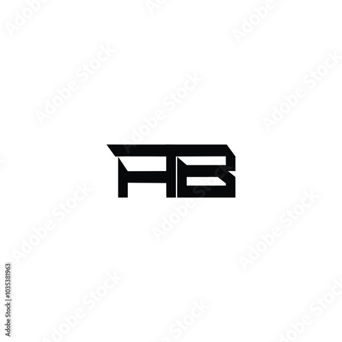 AB monogram logo design letter text name symbol monochrome logotype alphabet character simple logo