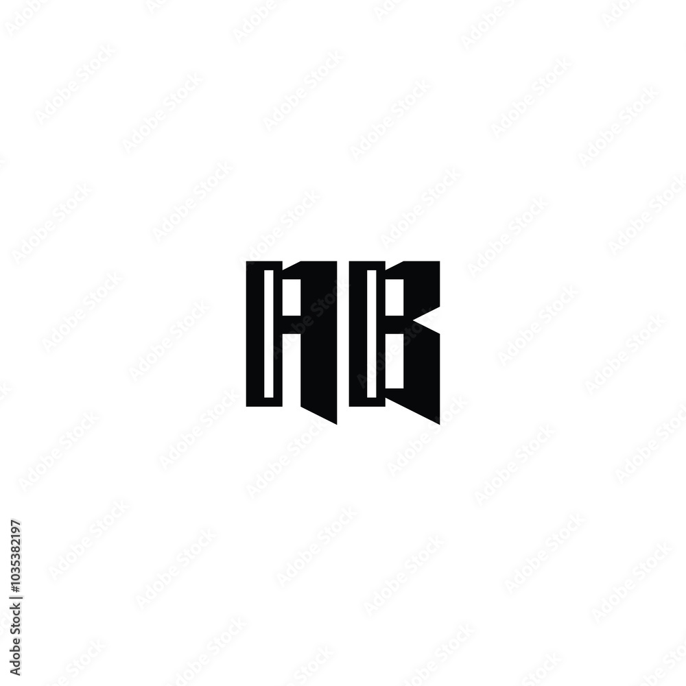 AB monogram logo design letter text name symbol monochrome logotype alphabet character simple logo AB monogram logo design letter text name symbol monochrome logotype alphabet character simple logo