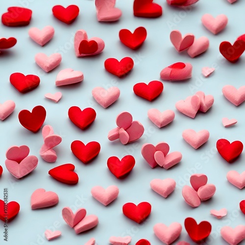 red hearts background