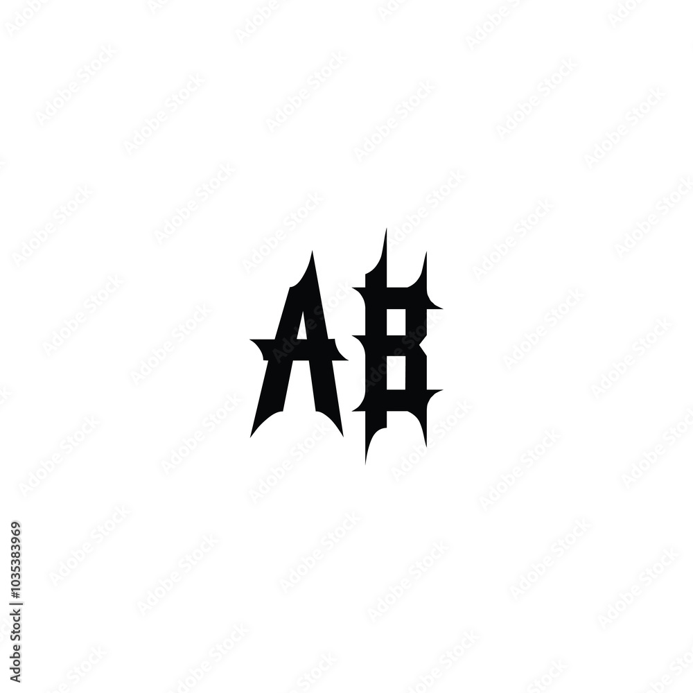 AB monogram logo design letter text name symbol monochrome logotype alphabet character simple logo AB monogram logo design letter text name symbol monochrome logotype alphabet character simple logo