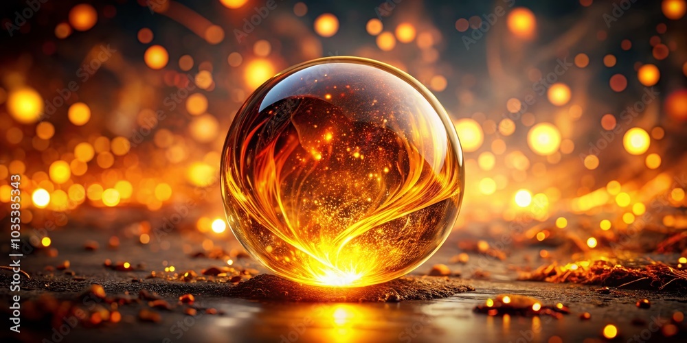Enchanting Portrait of a Fire Flame Light Magic Orb Ball in Ethereal Glow Enchanting Portrait of a Fire Flame Light Magic Orb Ball in Ethereal Glow