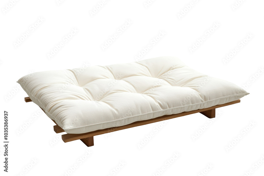 Modern Futon Sofa Bed for Space-Saving Living Rooms with Isolated on Transparent Background Modern Futon Sofa Bed for Space-Saving Living Rooms with Isolated on Transparent Background