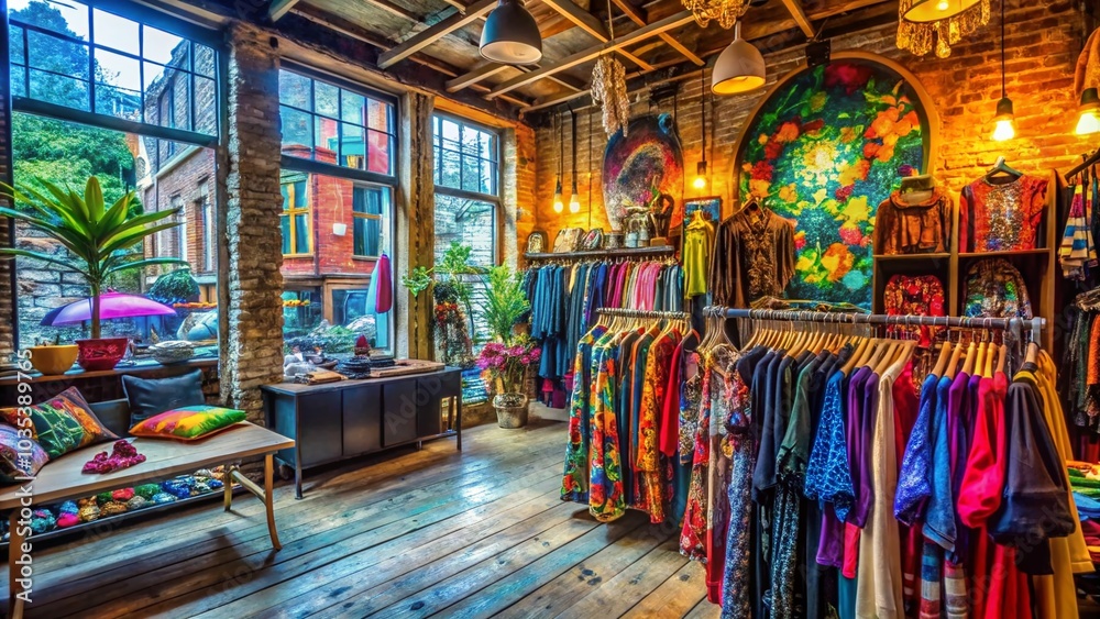 Fototapeta premium Fashion Photography in a Hoxton Corner Shop - Stylish Urban Vibes