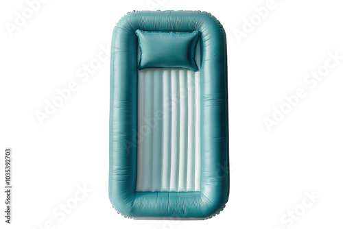 Luxury Inflatable Bed with Flocked Top for Enhanced Comfort and Support During Sleep with Isolated on Transparent Background