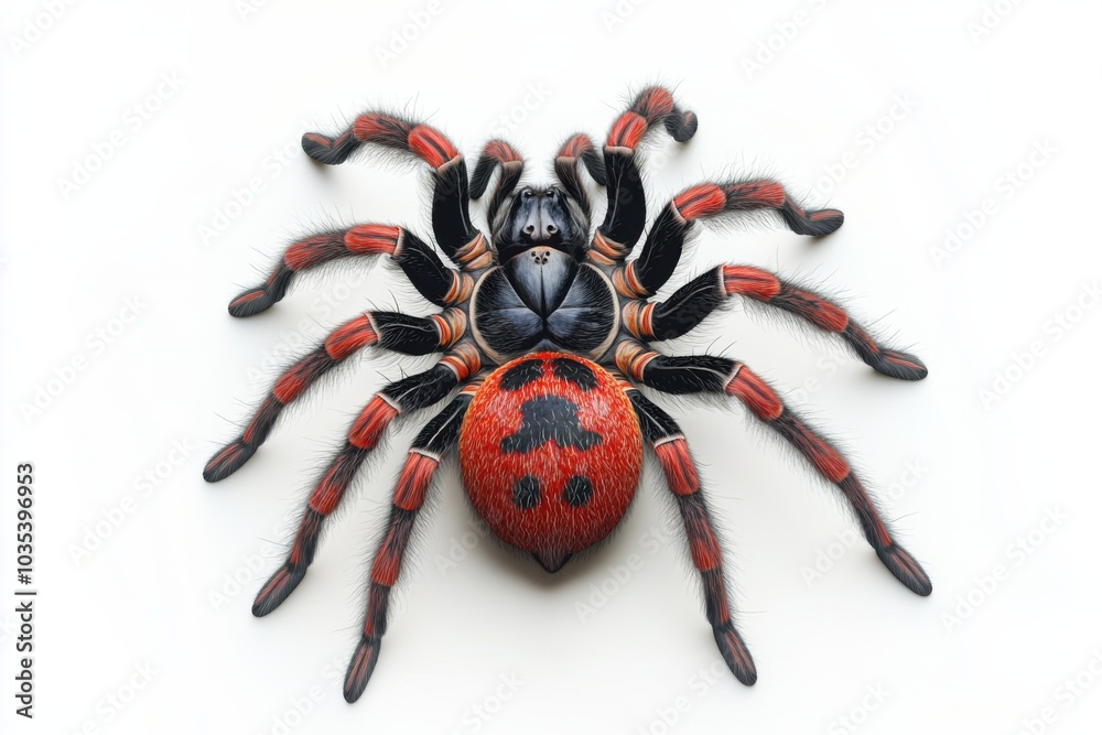 Red Fierce Sierra Tarantula in Defensive Stance Red Fierce Sierra Tarantula in Defensive Stance
