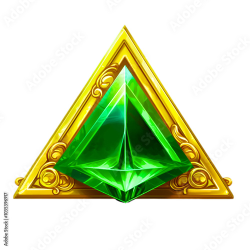 Asset slot golden green diamond greek theme for slot game and casino