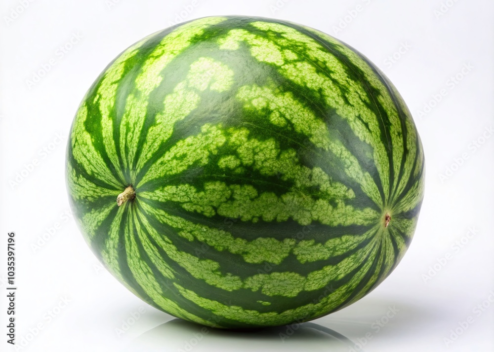 Fresh and Juicy Watermelon Isolated on White Background - Perfect Summer Fruit Photography Fresh and Juicy Watermelon Isolated on White Background - Perfect Summer Fruit Photography
