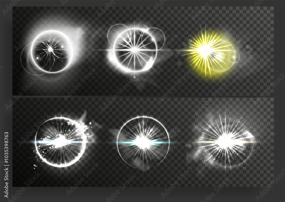 Bright Glow Burst Star Effect Overlay Vector Isolated Set Bright Glow Burst Star Effect Overlay Vector Isolated Set