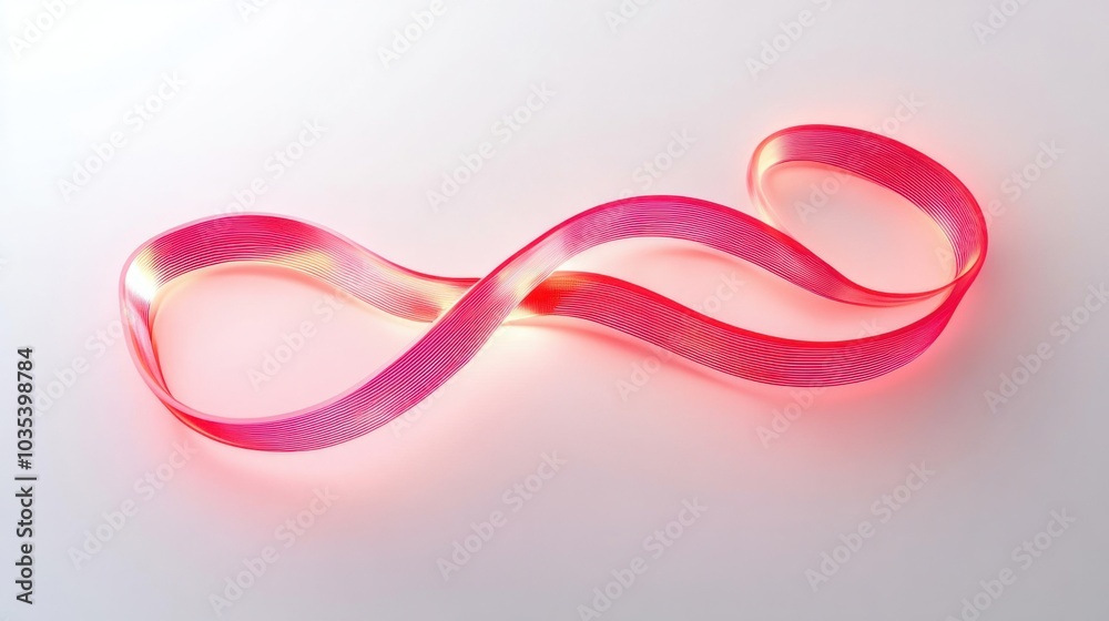 Neon red light lines twisting together, forming a glowing spiral on a white background, dynamic and abstract Neon red light lines twisting together, forming a glowing spiral on a white background, dynamic and abstract