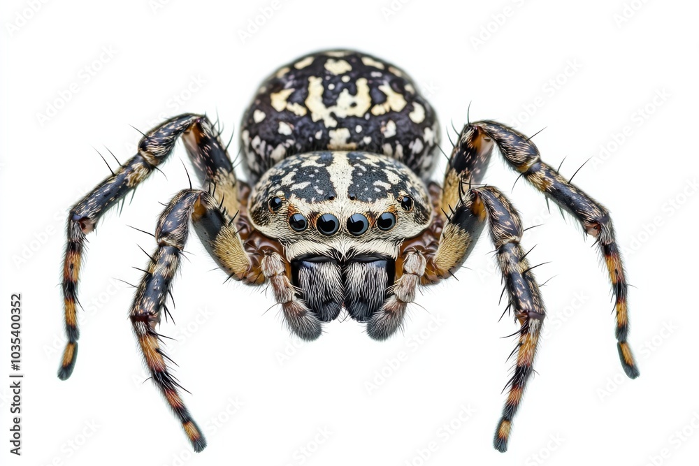 Deadly Masked Hunter Spider in Stealthy Stalking Pose Deadly Masked Hunter Spider in Stealthy Stalking Pose