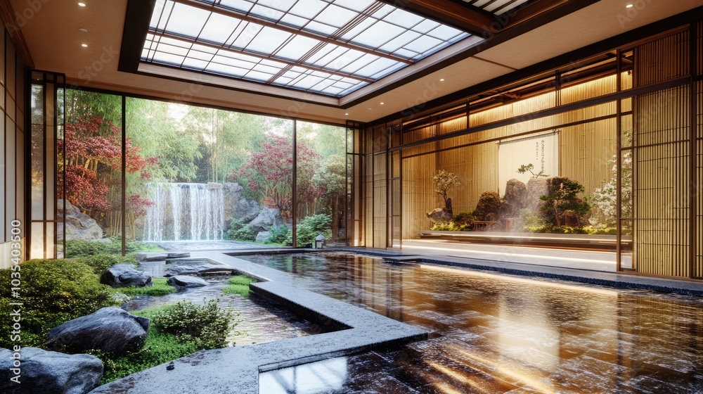 A deluxe Japanese-inspired photography studio featuring natural bamboo walls A deluxe Japanese-inspired photography studio featuring natural bamboo walls