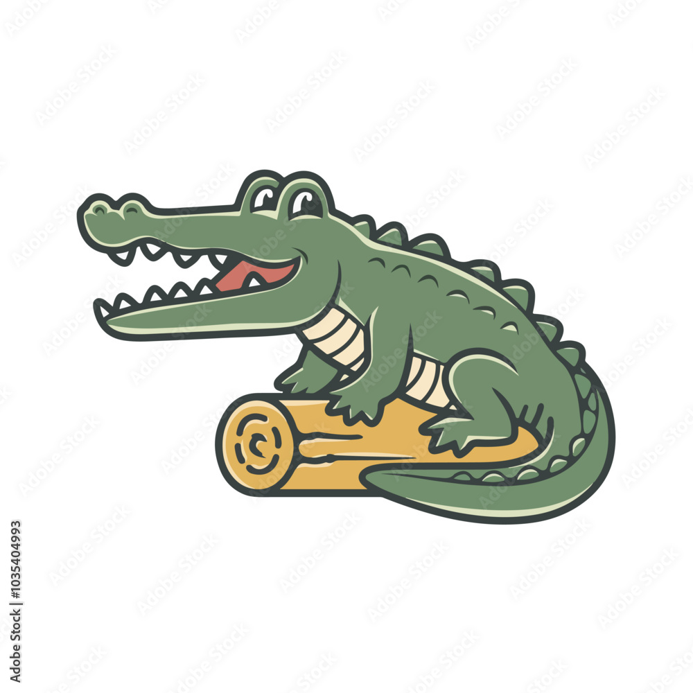 Fototapeta premium A crocodile vector art illustration