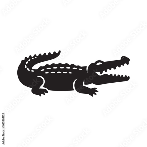  A crocodile vector art illustration