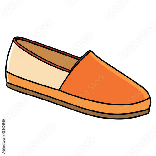 espadrilles shoes. Vector Illustration isolated on white background woman man unisex shoes 