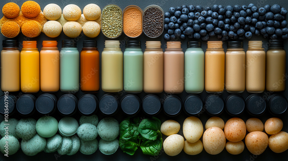 Commercial photos of cosmetics without text