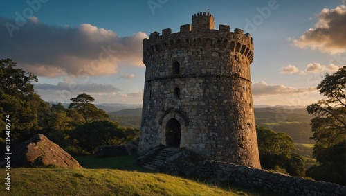 A breathtaking archer tower surrounded by wildflowers is a delight