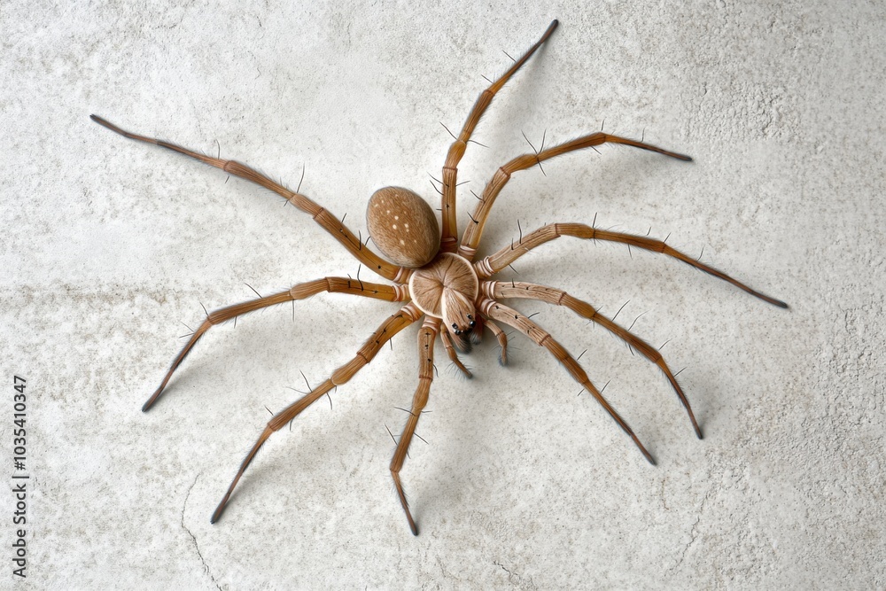 Brown Recluse Spider in Hunting Posture Close-Up Brown Recluse Spider in Hunting Posture Close-Up