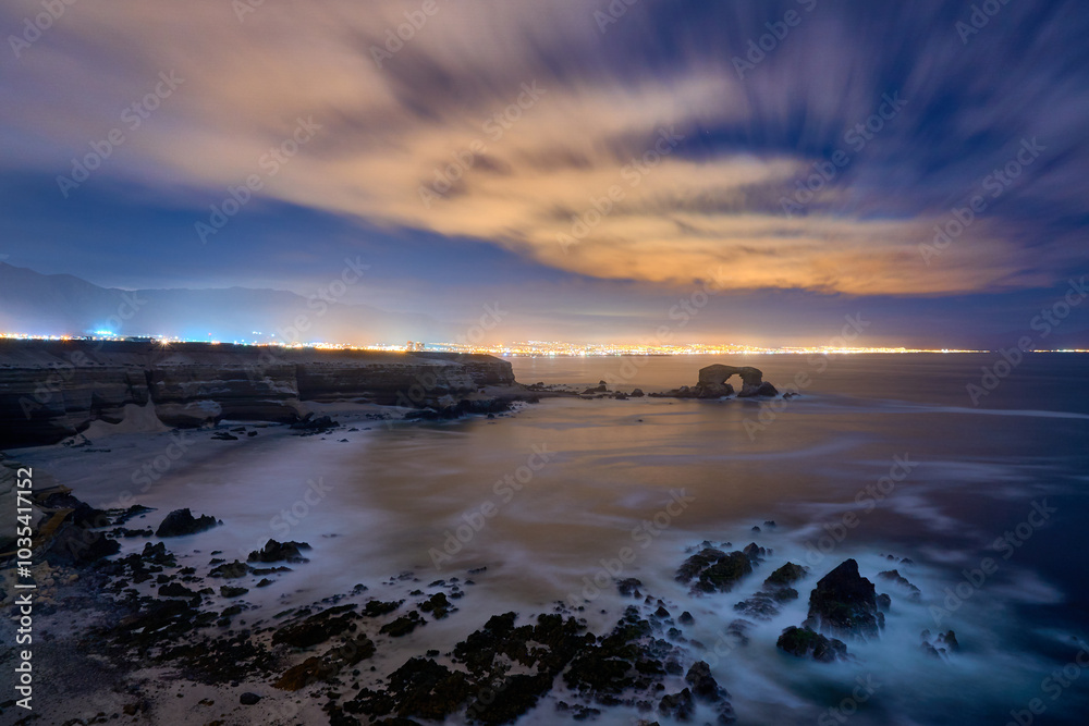 Fototapeta premium View at night of 