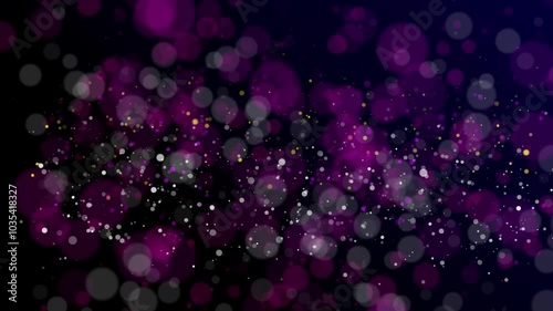 Abstract purple bokeh bubbles background. Loop background.