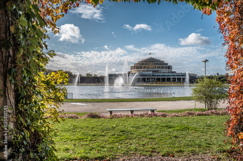 Fotografie Pergola at the Centennial hall in Wroclaw, Poland
